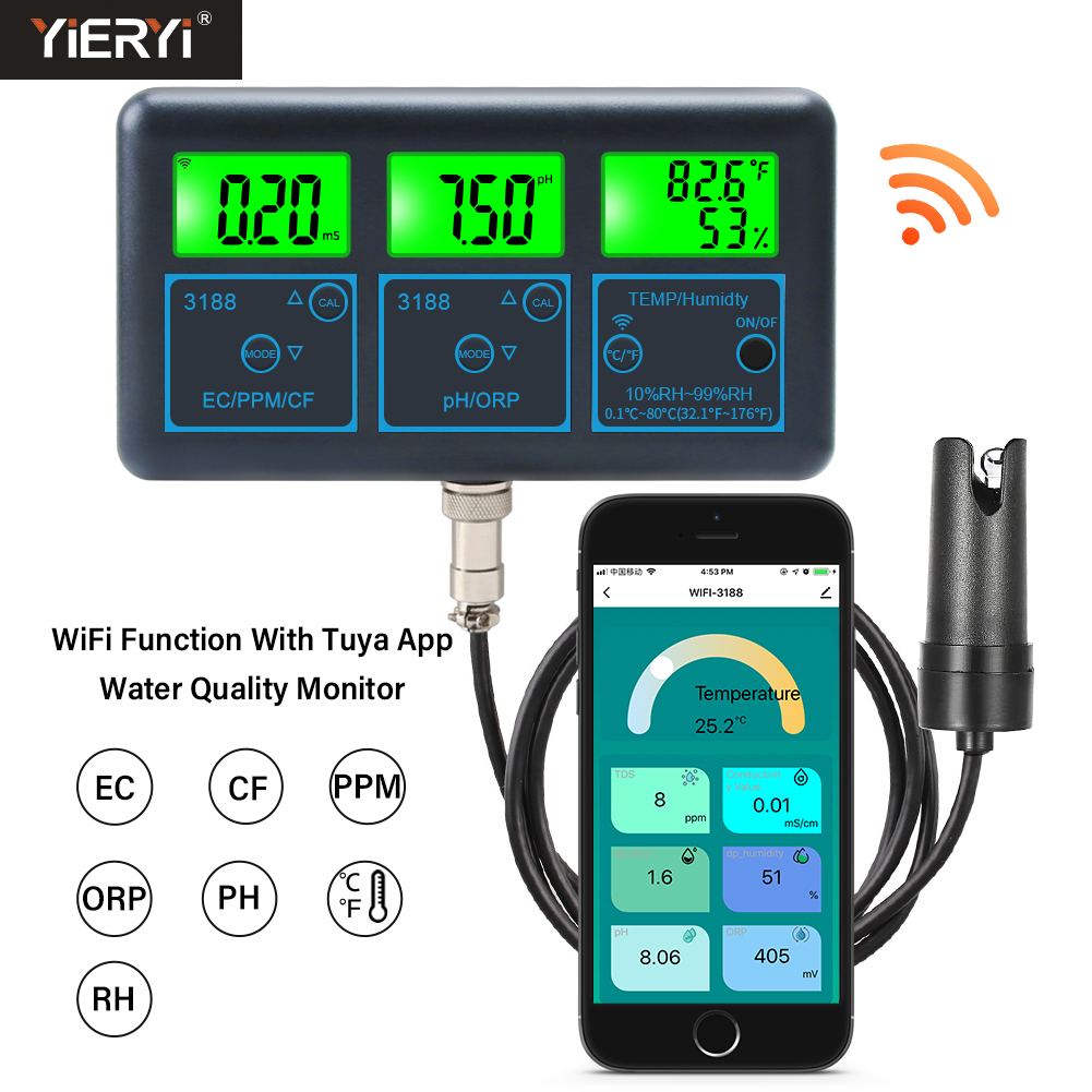 Planted Aquarium Test Kit - WiFi PH Meter Temp TDS(ppm) EC