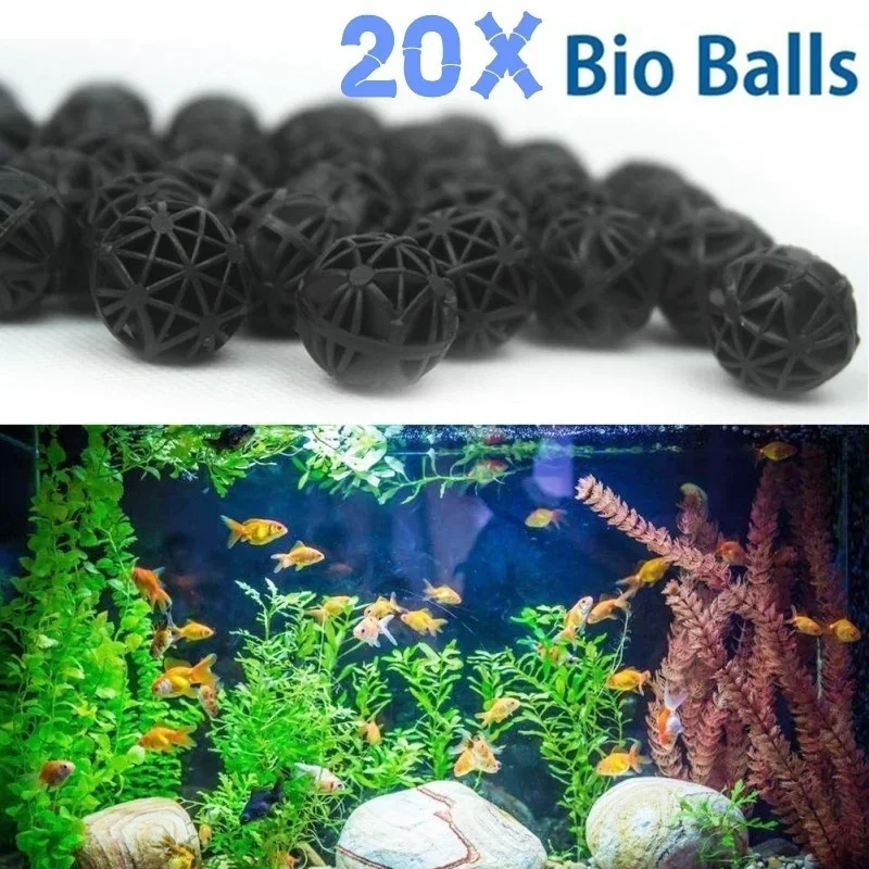 Aquarium Plant Fertilizer - 20Pcs 16mm Aquarium Bio Balls Filter