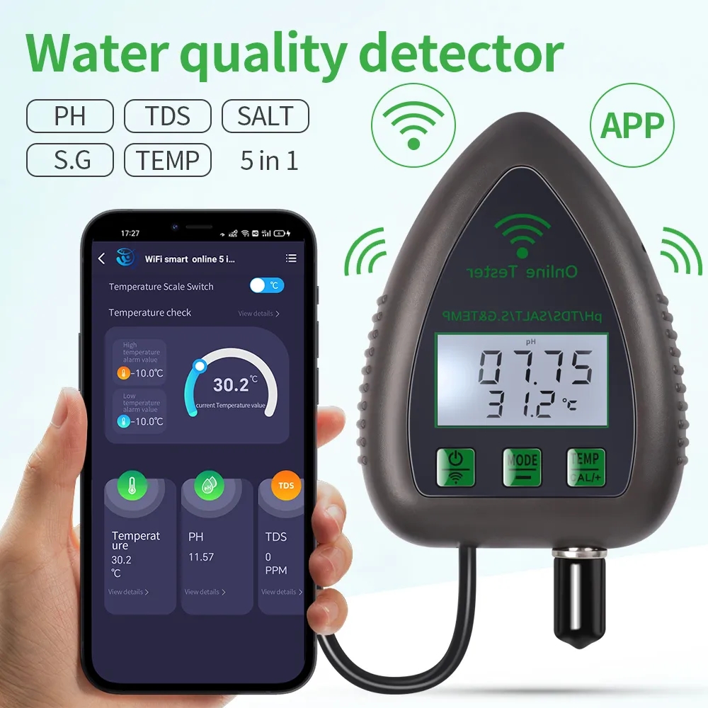 Tuya WiFi 5 in1 Water Quality  - огляд і ціна Planted Aquarium Test Kit