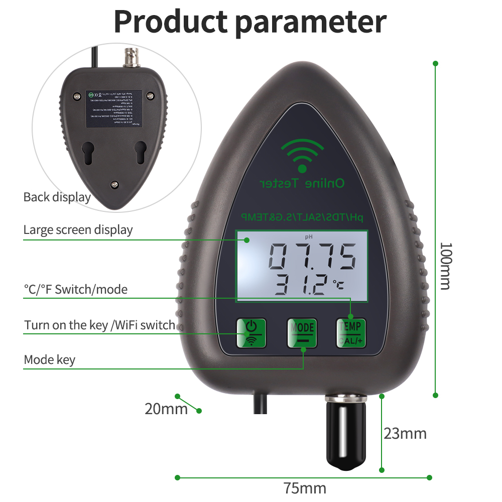 Tuya WiFi 5 in1 Water Quality  - огляд і ціна Planted Aquarium Test Kit