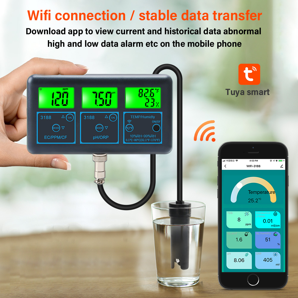 WiFi PH Meter Temp TDS(ppm) EC - огляд і ціна Planted Aquarium Test Kit