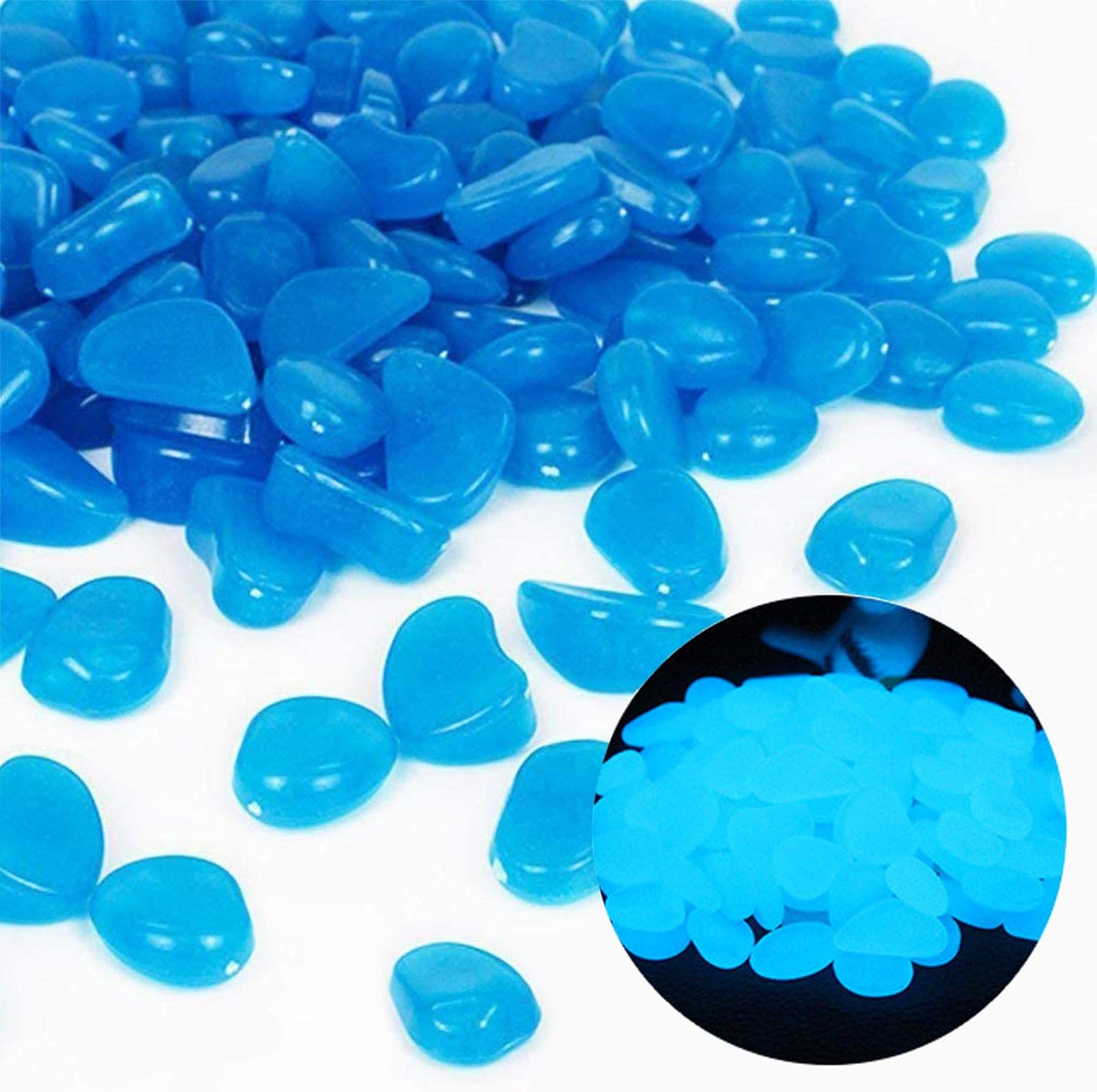 Fish Tank Rocks Glow Blue Pebb - огляд і ціна Planted Aquarium Supplies