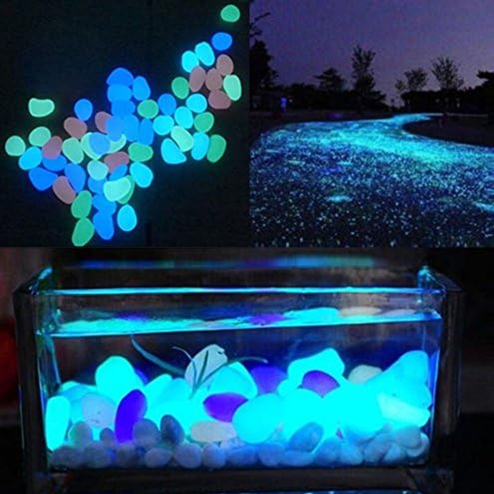 Fish Tank Rocks Glow Blue Pebb - огляд і ціна Planted Aquarium Supplies