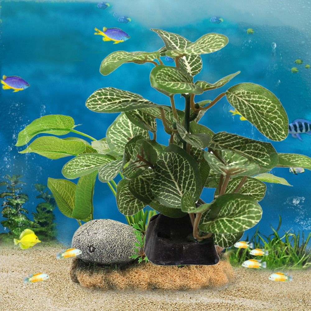 Silk Plastic Green for Fish Ta - огляд і ціна Planted Aquarium Jar