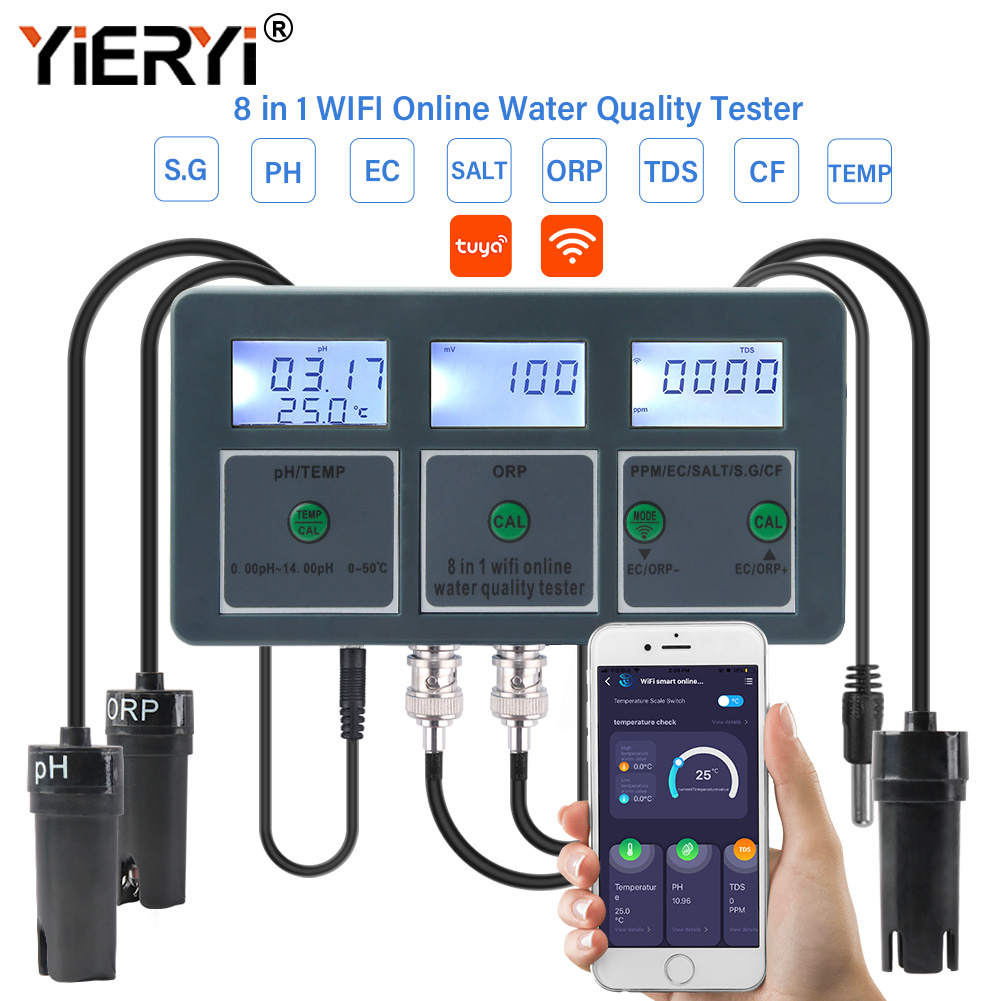 Yieryi WiFi Tuya Smart PH ORP  - огляд і ціна Planted Aquarium Test Kit